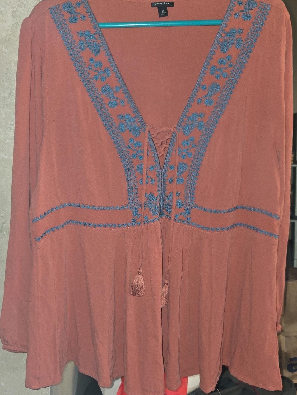 torrid Rust Burnt-Orange Blouse